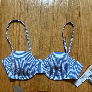 J.Crew seersucker bikini top size 34B